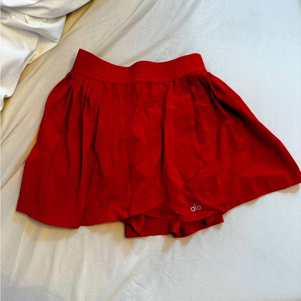 SOLD elsewhere Alo red tennis skort